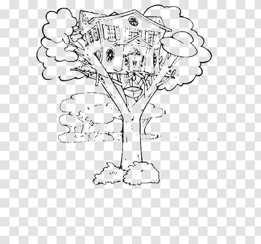 Line Art Coloring Book Tree Plant Drawing Transparent PNG