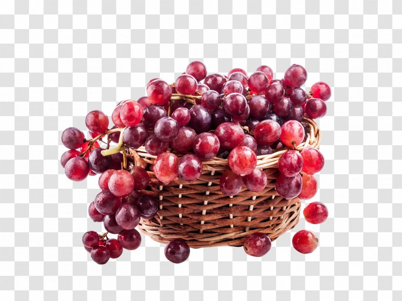 Vitis Labrusca Common Grape Vine Basket Fruit Transparent PNG