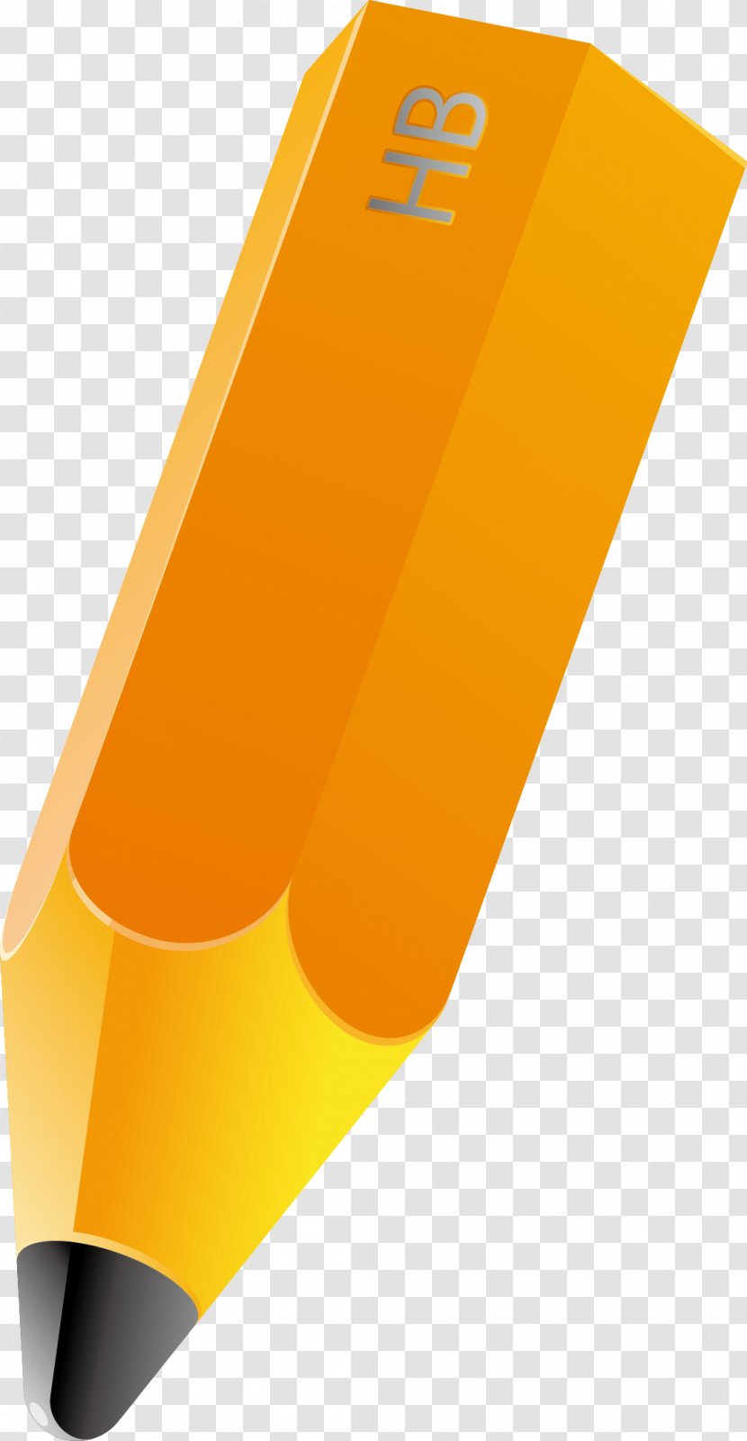 Pencil - Orange - Yellow Technology Elements Transparent PNG