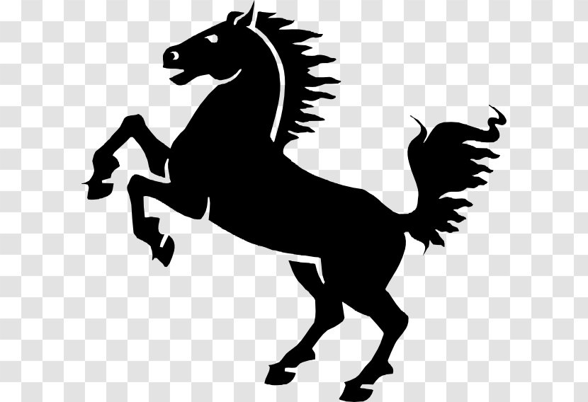 Mustang Black Clip Art - Logo - Horse Image Transparent PNG