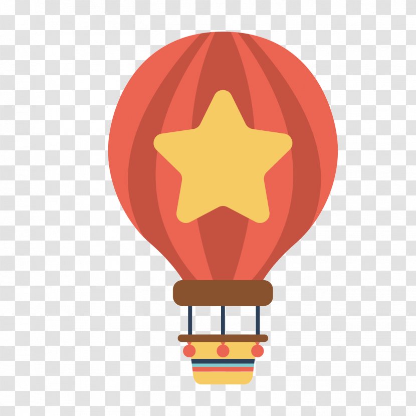 Flattened Red Balloon - Hot Air Transparent PNG