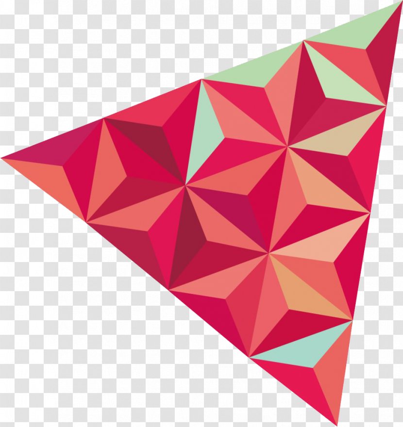 Color Triangle Geometry Adobe Illustrator - Green - Red Transparent PNG