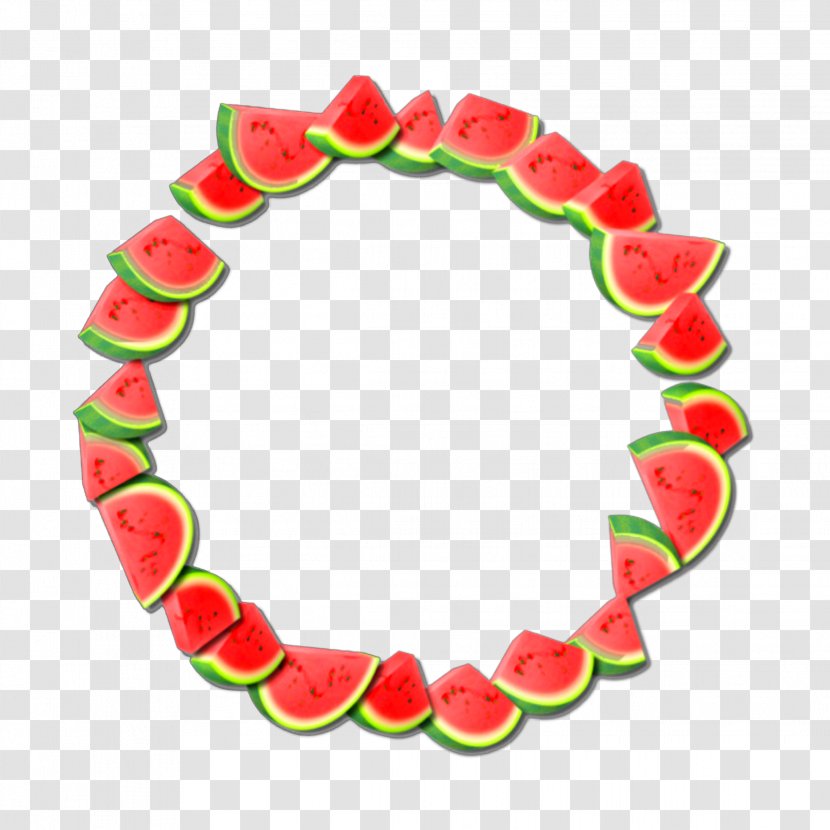 Watermelon Fruit Wreath Food Circle - Sticker Transparent PNG