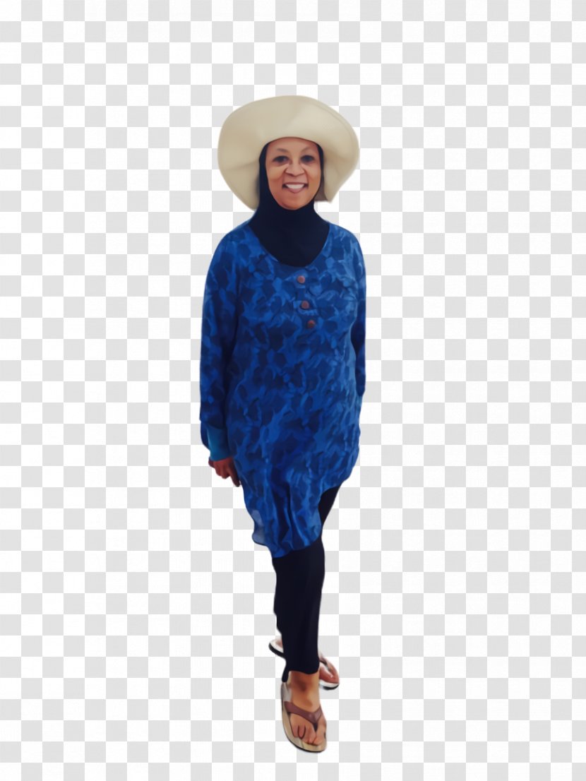 Hat Outerwear Costume Poncho Cobalt Blue - Electric - Denim Transparent PNG