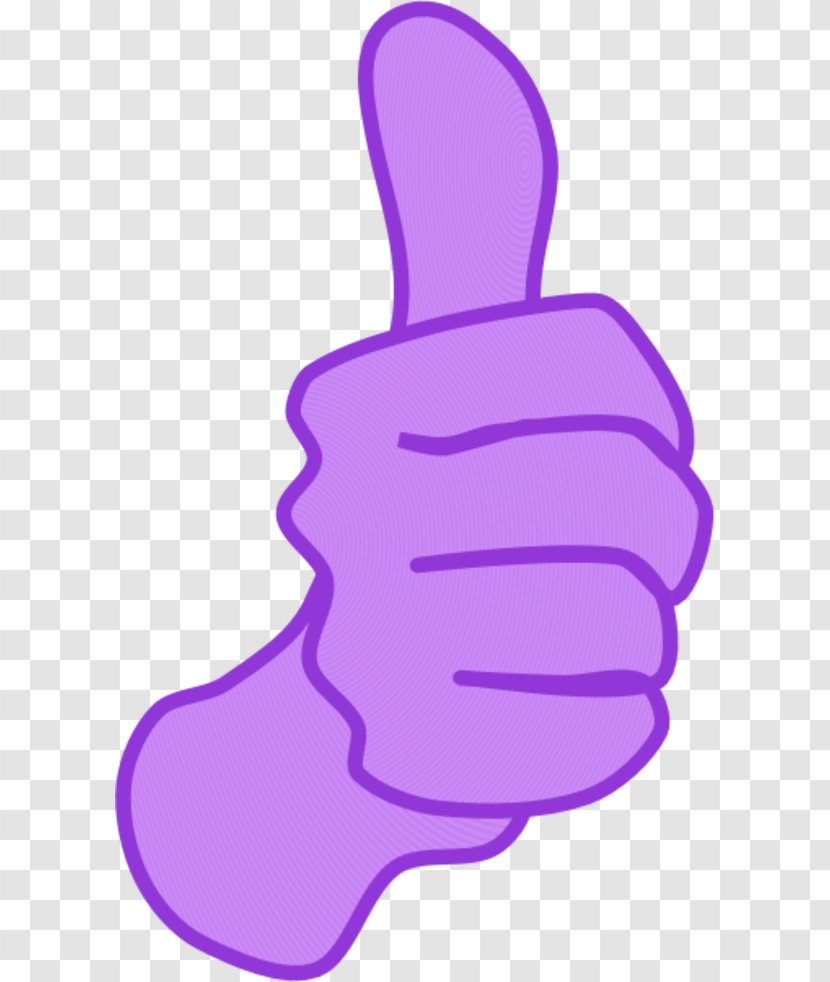 Thumb Signal Clip Art - Magenta - Thumbs Transparent PNG