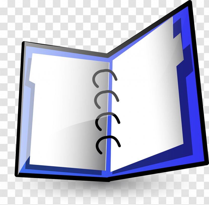 Ring Binder Free Content Paper Clip Art - Computer Icon - Blue Folder Transparent PNG