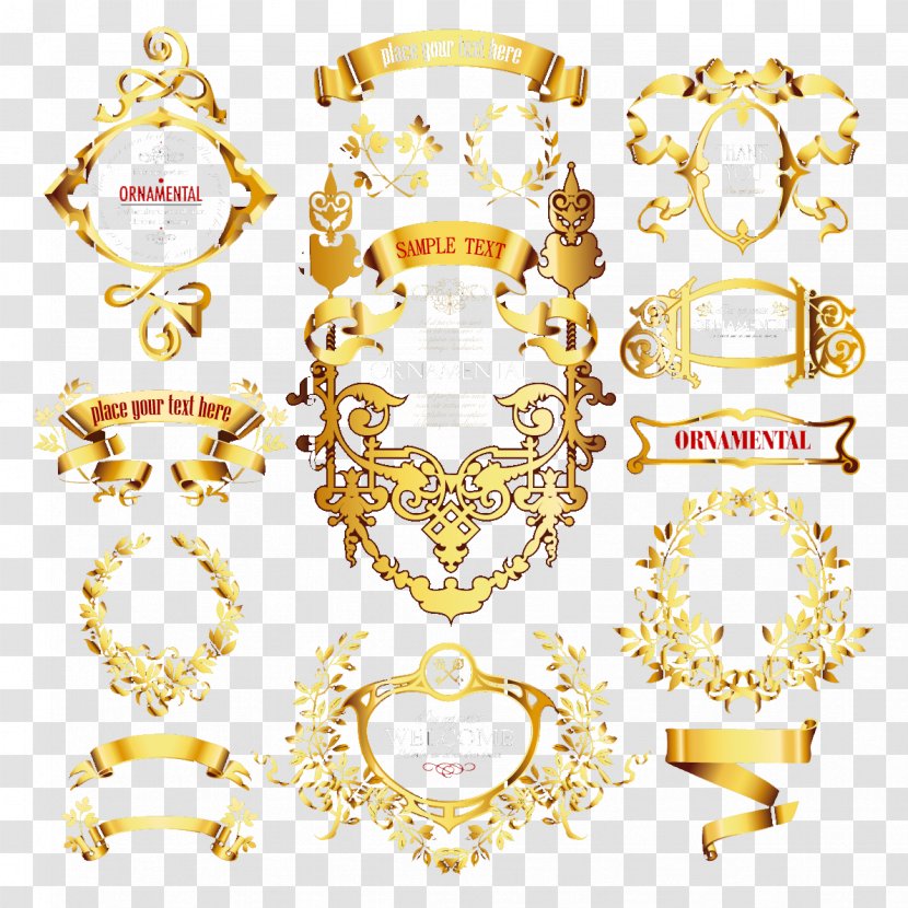 Gold Material - Brand - Pattern Transparent PNG