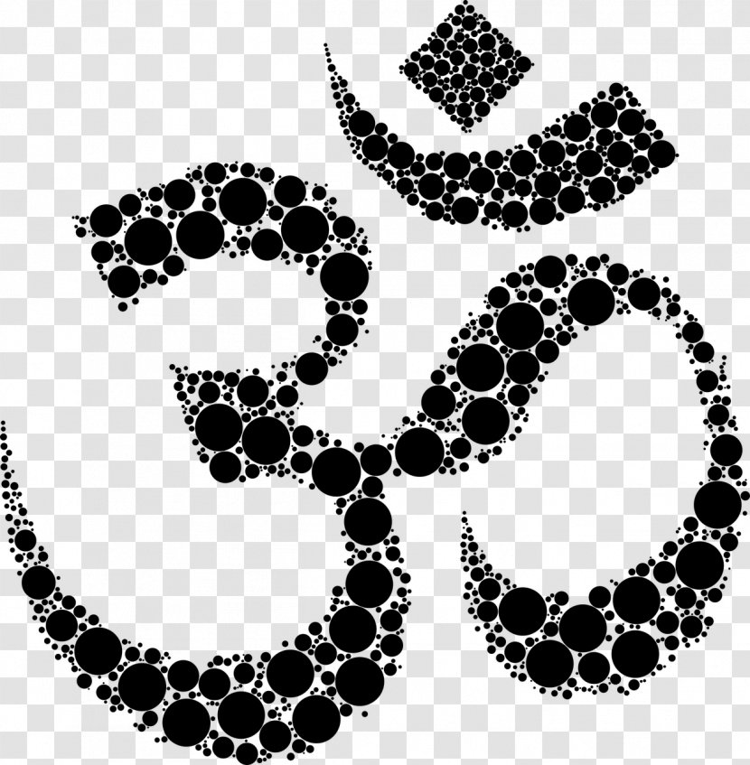Shiva Om Hinduism Symbol Religion - Black And White Transparent PNG