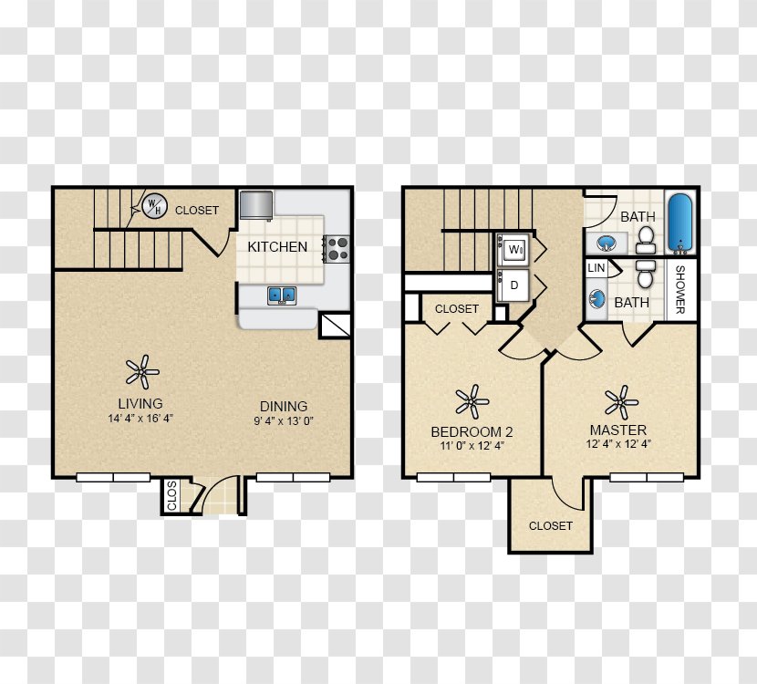 Floor Plan Cottonwood Self Storage Bungalows At North Hills West Town Apartments - Media - Apartment Transparent PNG