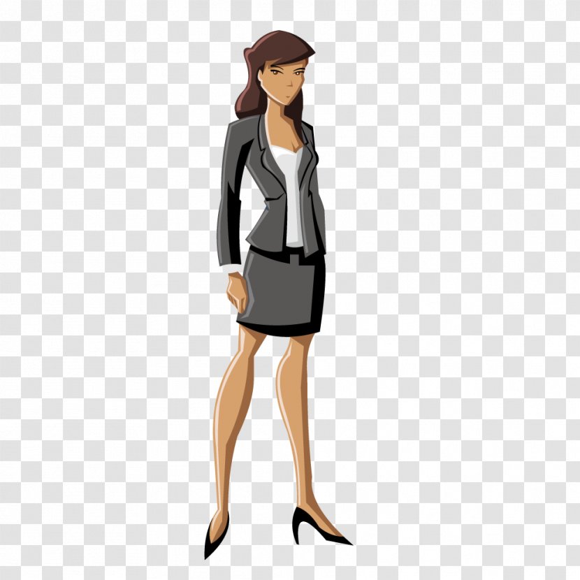 Cartoon Businessperson Royalty-free - Heart - Vector Women Transparent PNG