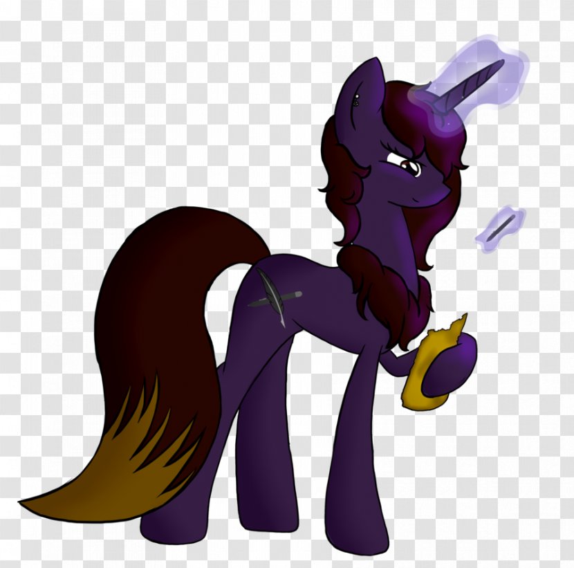 Horse Legendary Creature Purple Supernatural Cartoon - Mythical Transparent PNG