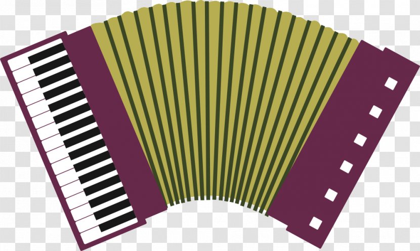 Diatonic Button Accordion Piano Musical Instrument - Silhouette - Vector Transparent PNG