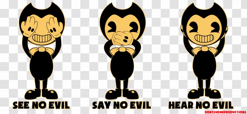 Art Evil Bendy And The Ink Machine Social Media - See No Transparent PNG