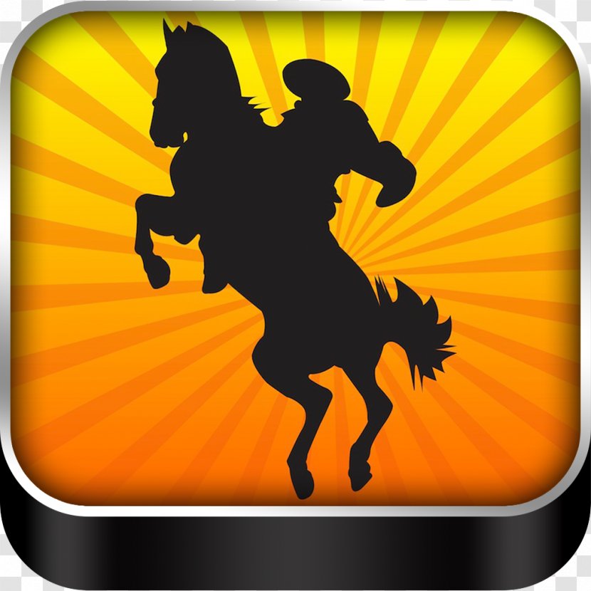 American Frontier Cowboy Rodeo - Orange Transparent PNG
