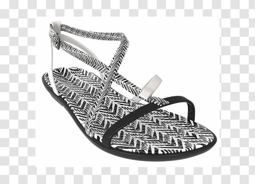 Crocs Flip-flops Sandal Footwear Shoe - Black And White Transparent PNG