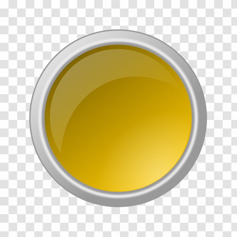 Button Clip Art - Orange - Glossy Transparent PNG