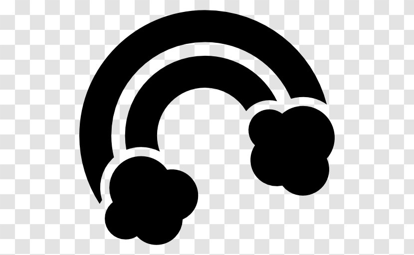 Headphones Line Clip Art - Black And White Transparent PNG