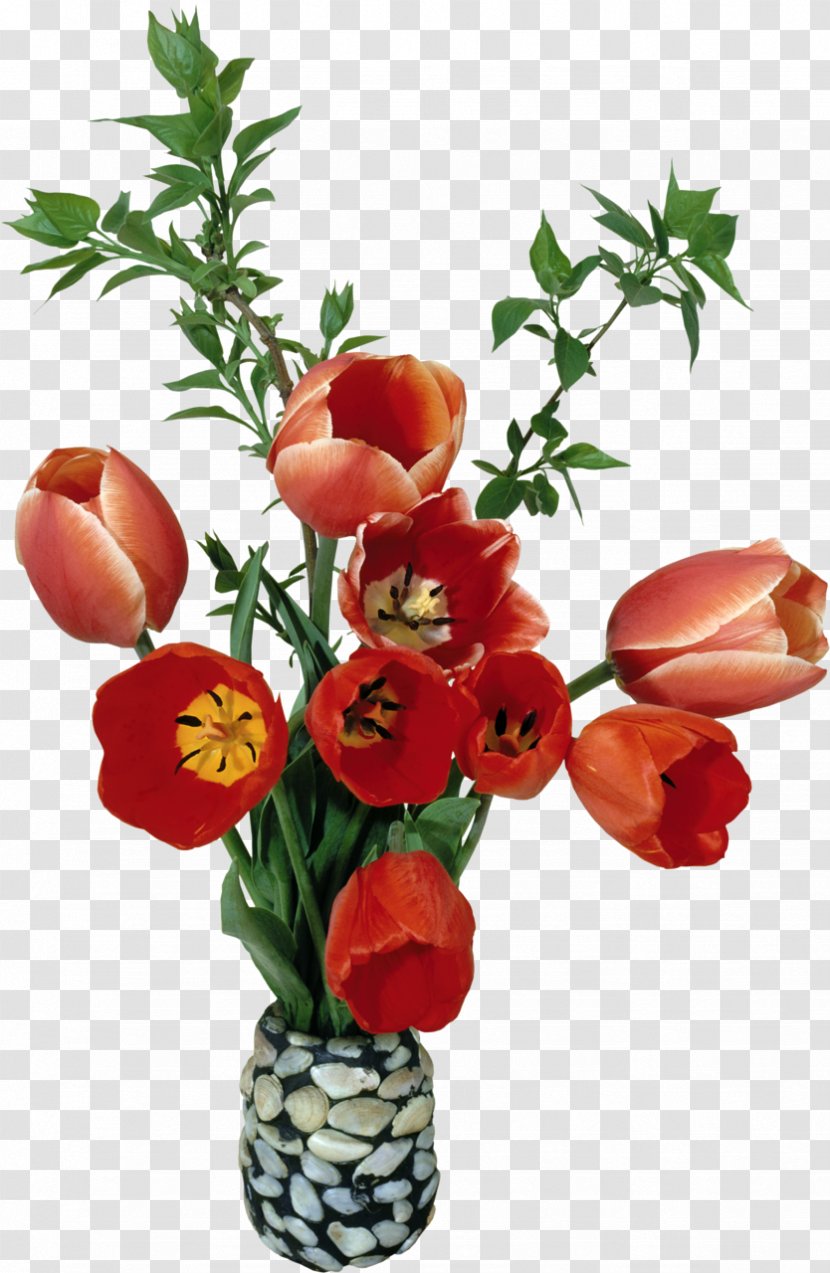 Flower Bouquet Tulip Cut Flowers Floral Design - Fruit - Vase Transparent PNG