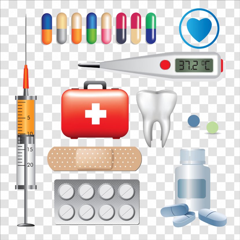 Medicine Medical Equipment Surgical Instrument Tool - Surgeon - Syringe And Pills Image Transparent PNG