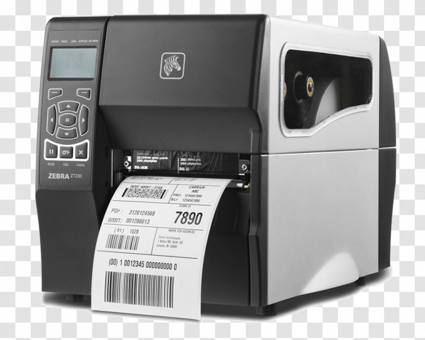 Label Printer Zebra Technologies Thermal-transfer Printing Barcode Transparent PNG