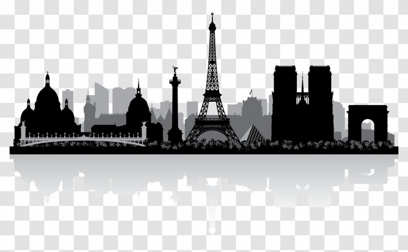 Paris Skyline Silhouette Royalty-free - France - Cityscape Transparent PNG