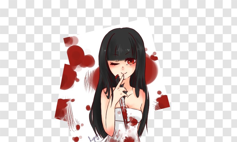 Bloody Mary Drawing Creepypasta - Silhouette - Fingerprint Transparent PNG