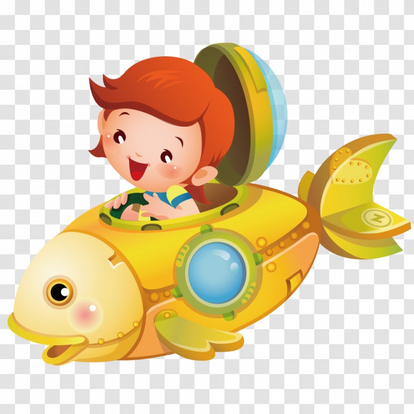 Paper Child Traffic Sign Police - Boy Driving A Spaceship Goldfish Transparent PNG