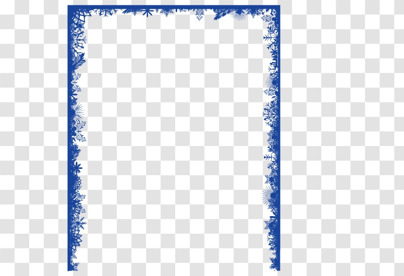 Snowflake Clip Art - Snow - Blue Border Transparent PNG