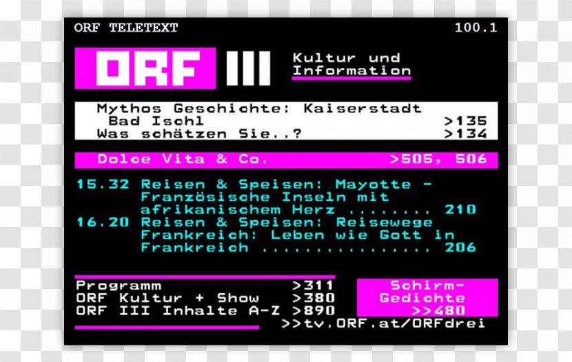 ORF Information Teletext Television - Violet - Kg Khosla Enterprises Transparent PNG