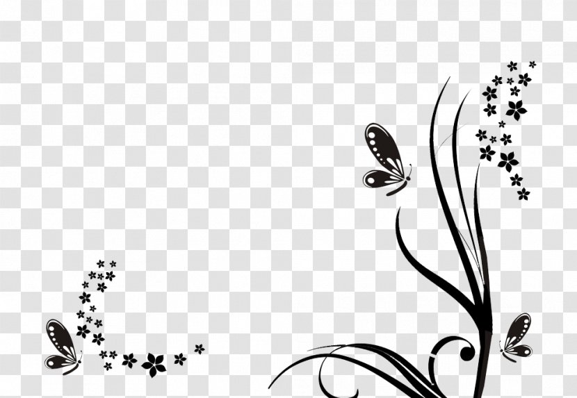 Butterfly Black And White Clip Art - Monochrome - Dance Transparent PNG