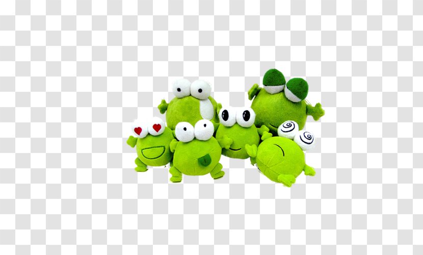 Frog Stuffed Toy Child - Organism - Six Green Plush Transparent PNG