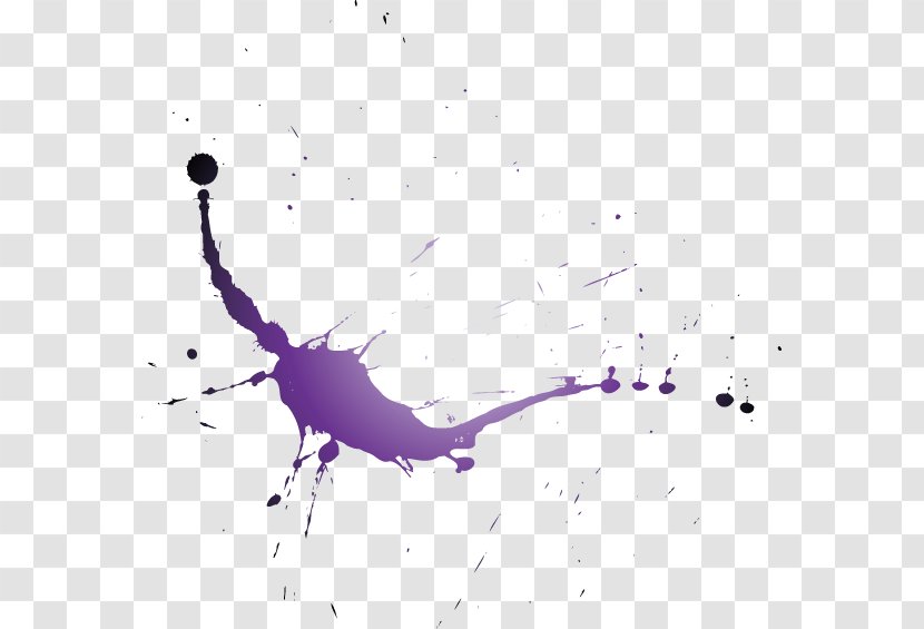 Ink Brush Graffiti - Purple Transparent PNG