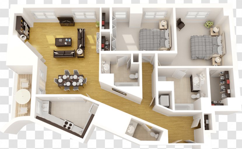 2401 Pennsylvania Avenue Residences West End Apartments Floor Plan Bedroom - District Of Columbia - Apartment Transparent PNG