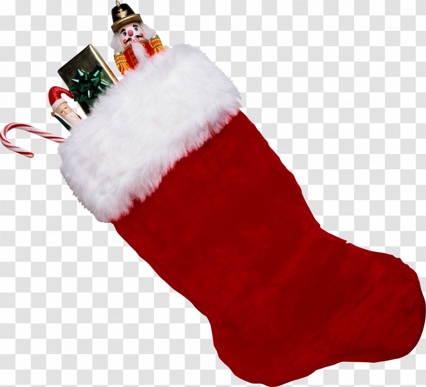 Santa Claus Christmas Stockings Clip Art - Socks Transparent PNG