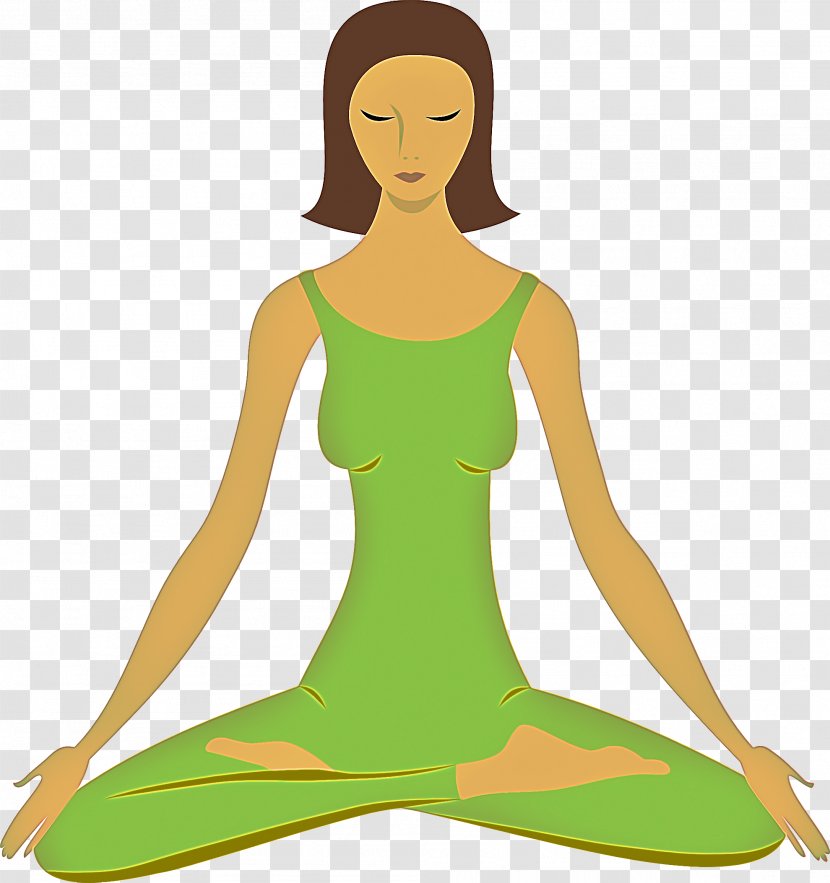 Green Meditation Physical Fitness Yoga Balance - Costume Stretching Transparent PNG