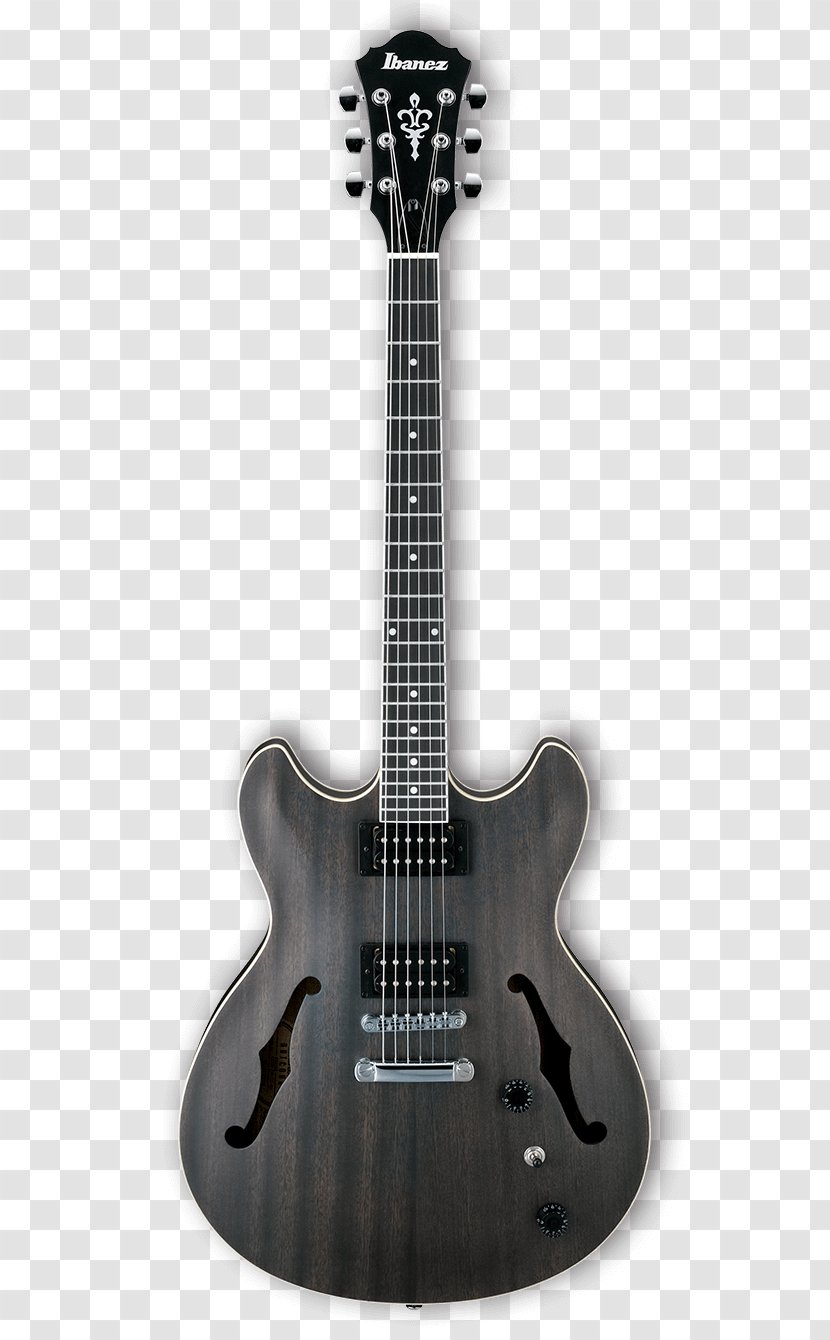 Ibanez Artcore Series Semi-acoustic Guitar - Slide - AS53-TKF Transparent Black Flat Archtop GuitarElectric Transparent PNG