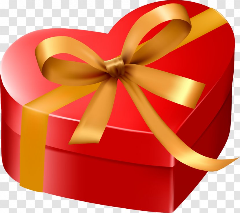 Gift Valentine's Day Red Box - Heart Transparent PNG