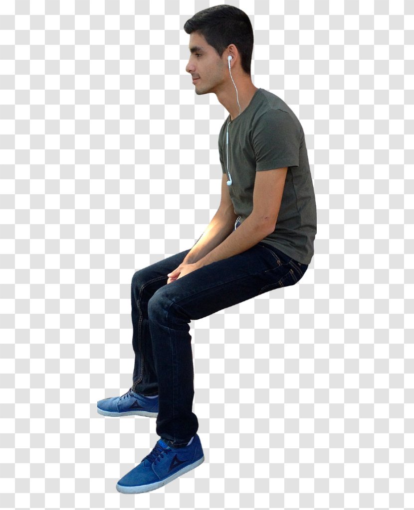 Rendering Drawing - Blue - Seating People Transparent PNG