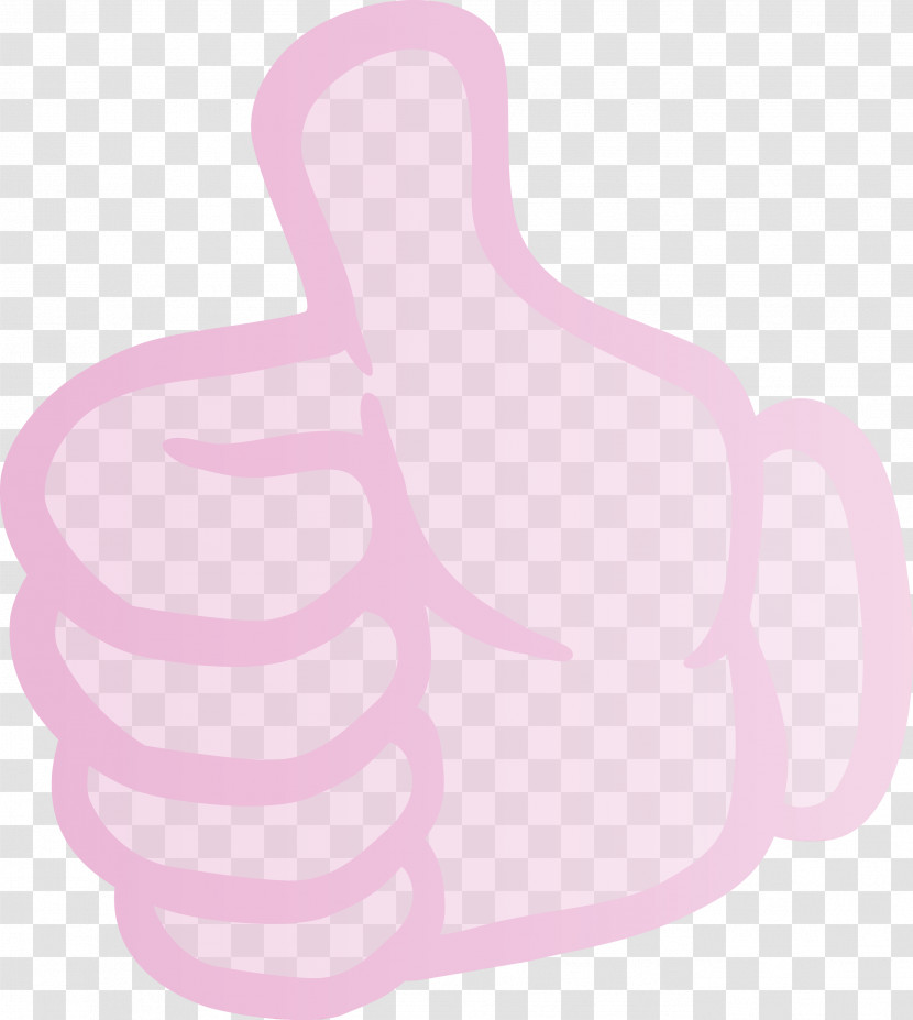 Pink Finger Hand Thumb Gesture Transparent PNG