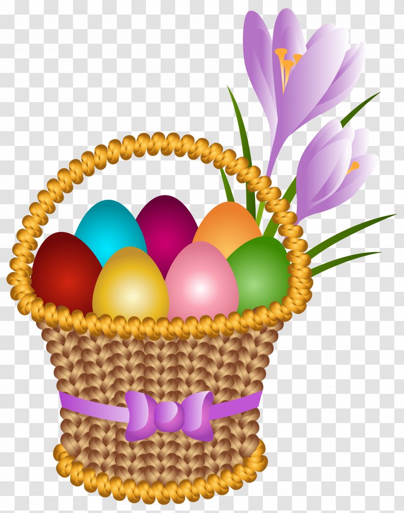 Easter Bunny Egg In The Basket Clip Art - Transparent Image Transparent PNG