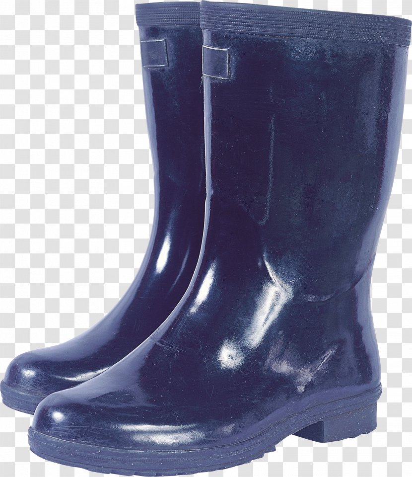 Wellington Boot Shoe Clip Art - Dark Blue Rain Boots Transparent PNG