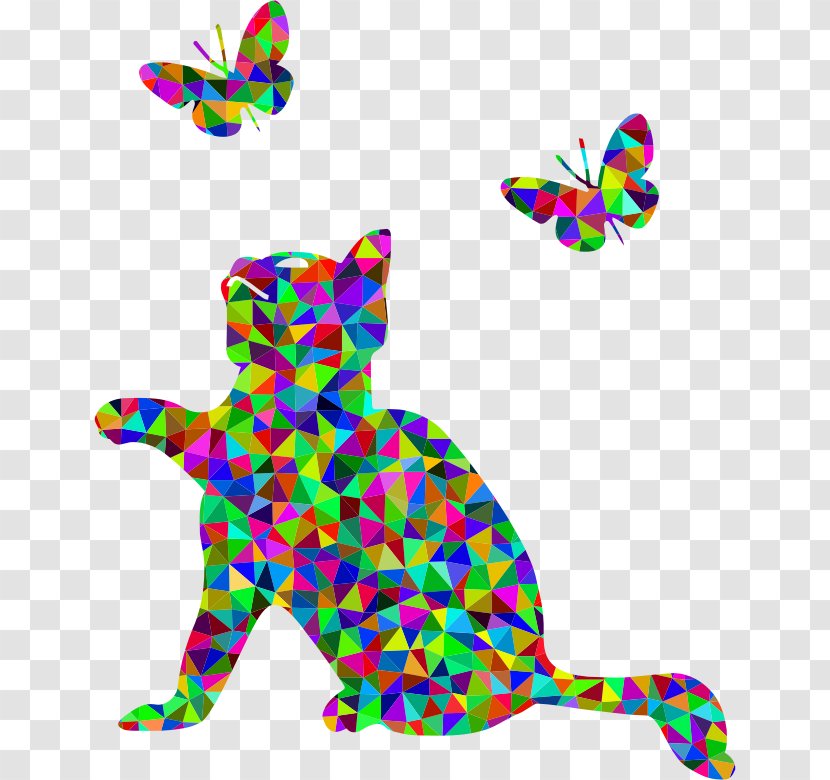 Cat Butterfly Kitten Felidae T-shirt - Moths And Butterflies Transparent PNG