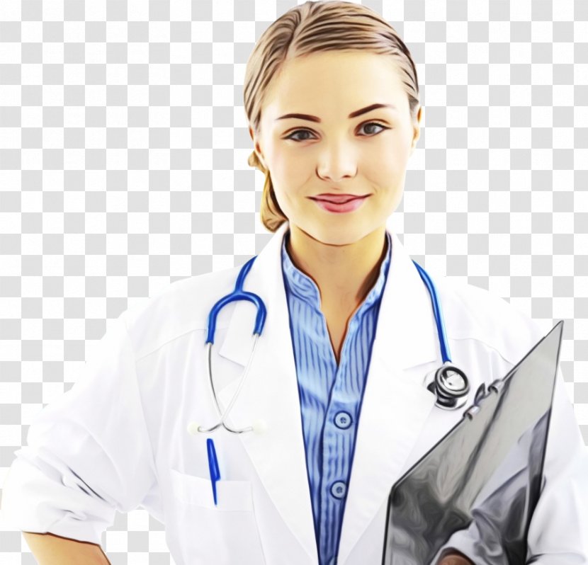 Nurse Cartoon - Stethoscope - Scrubs Uniform Transparent PNG