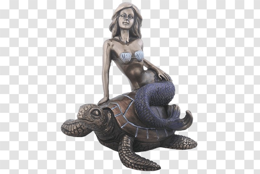 Green Sea Turtle Tortoise Figurine - Sculpture - Mermaid Statue Transparent PNG