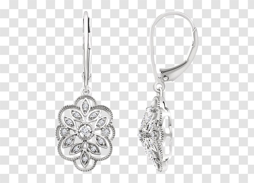 Earring Body Jewellery Diamond Silver Transparent PNG