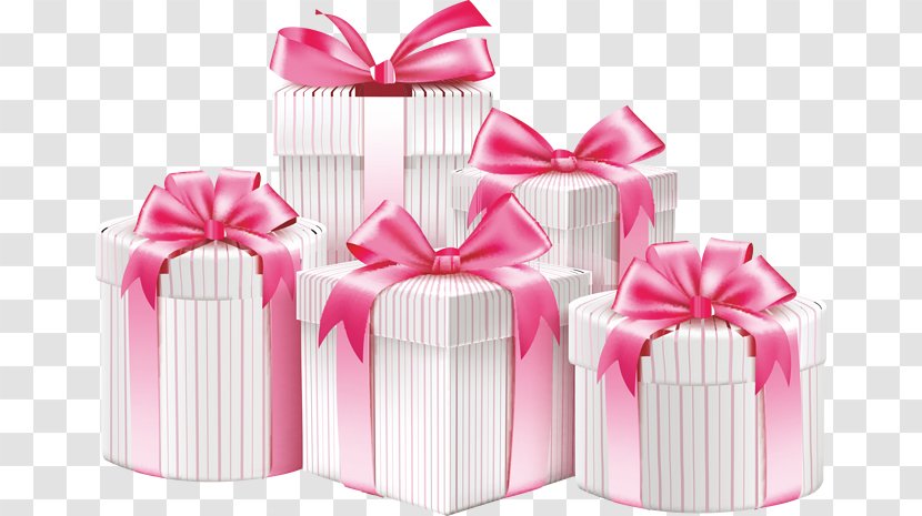 Gift Ribbon Pink Box Transparent PNG