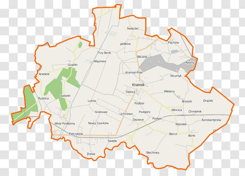 Gmina Ślesin Kramsk Podgórz Konin Voivodeship Map - Encyclopedia - Plan Transparent PNG