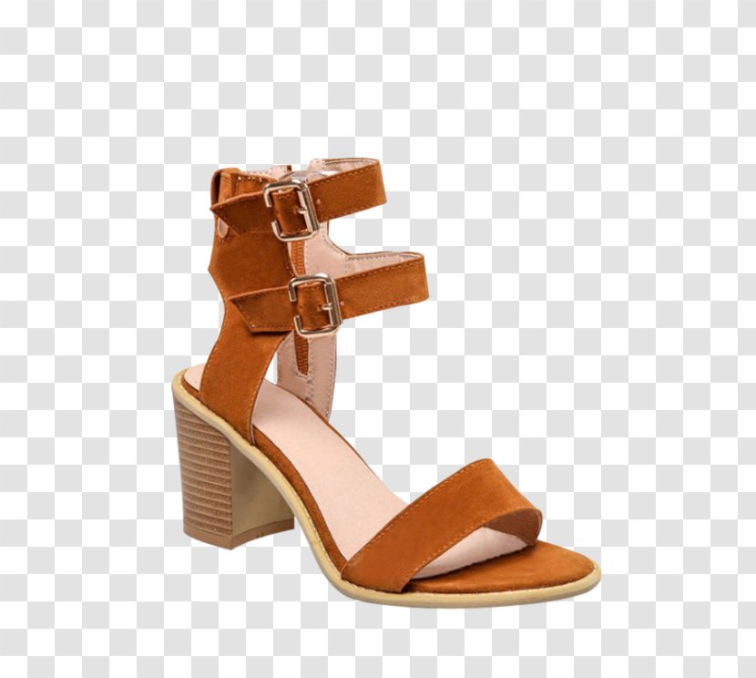 Sandal Shoe Boot Heel Wedge - Peach Transparent PNG