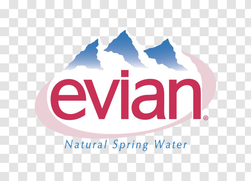 Logo Evian Bottled Water 1 L 12 Ct Brand - Text Transparent PNG