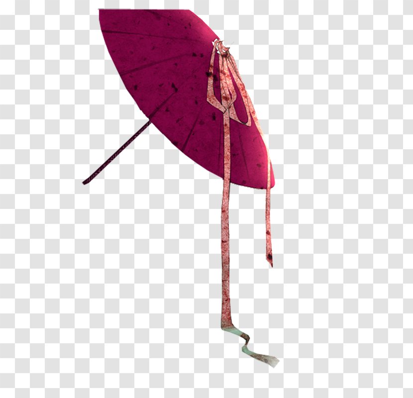 Oil-paper Umbrella Baidu Tieba Illustration - Flower - Red Paper Transparent PNG